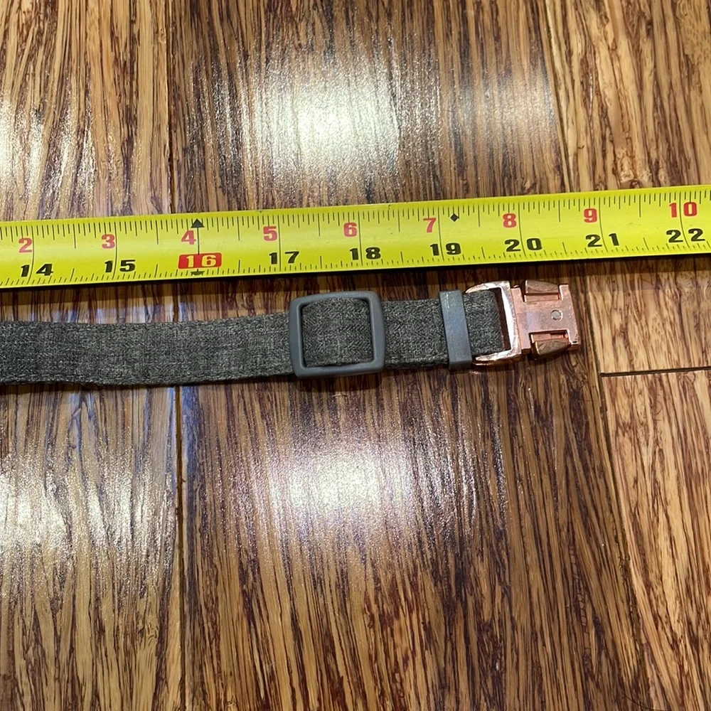 Gray rose gold adjustable dog collar 13-20”